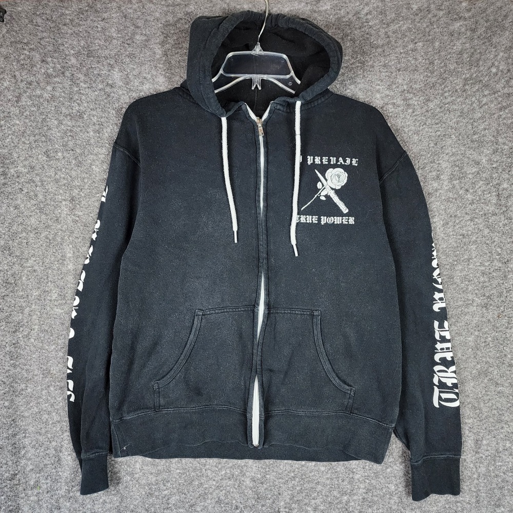 Independent Hoodie Mens S True Power I Prevail Black Graphic Zip Up Metalcore
